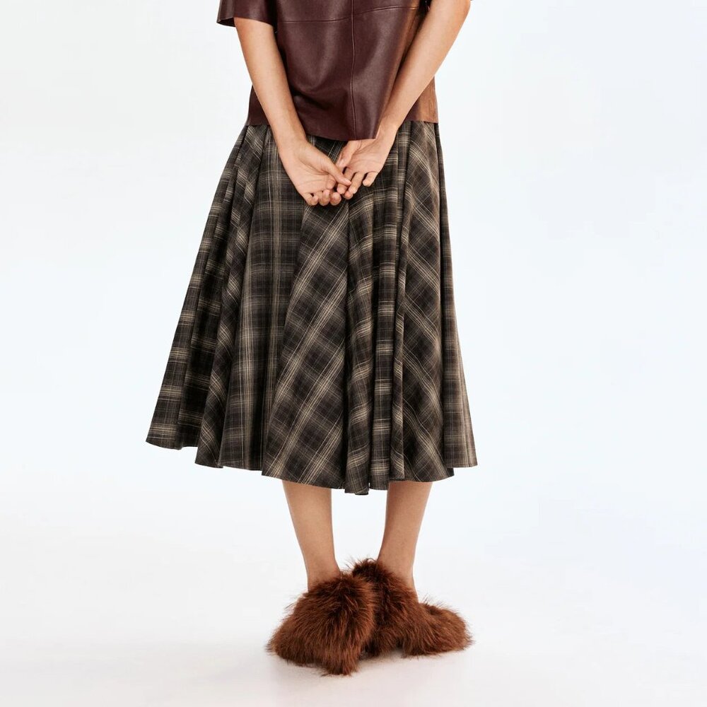 BNWT H&M A/W 2025 Cotton Circle Skirt Sizes 4,6,12,18 - Picture 3 of 6